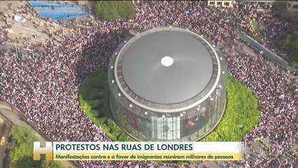 Protestos levam milhares de pessoas às ruas de Londres