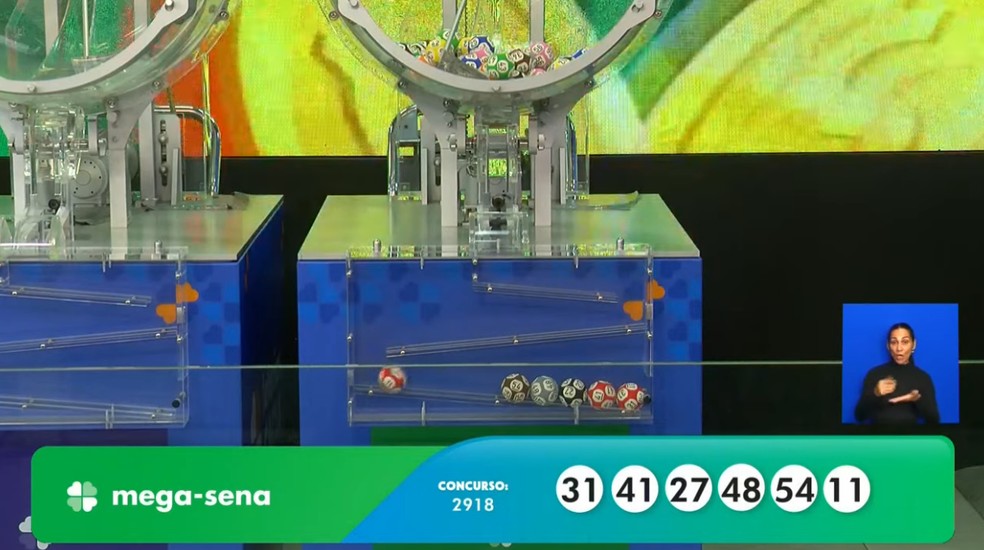 Mega-Sena, concurso 2.918 — Foto: Reprodução/Caixa