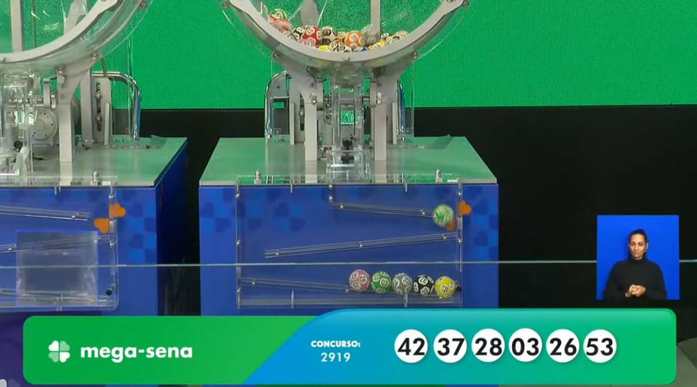 Mega-Sena, concurso 2.919 — Foto: Reprodução/Caixa