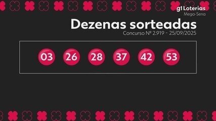 G1 | Loterias - Mega-Sena 2919