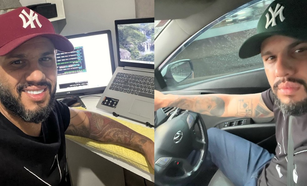 Leandro Tenório é engenheiro de software, mas atua como motorista de aplicativo para garantir renda — Foto: Arquivo Pessoal