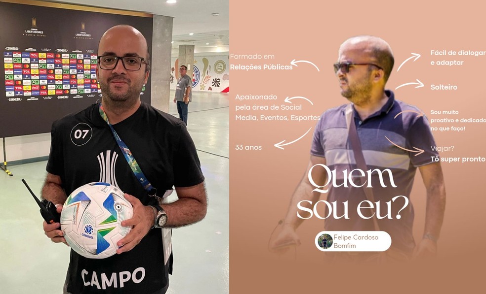 Felipe é relações públicas e tem experiência em comunicação e eventos, mas está desempregado há quase dois anos — Foto: Arquivo Pessoal