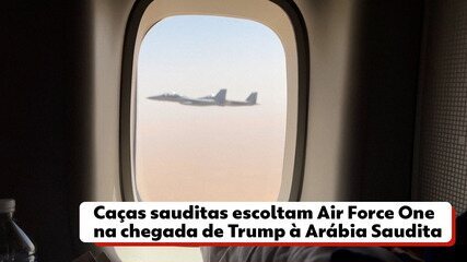 Caças sauditas escoltam Air Force One na chegada de Trump à Arábia Saudita