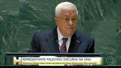 Mahmoud Abbas discursa na ONU e pede fim da guerra em Gaza