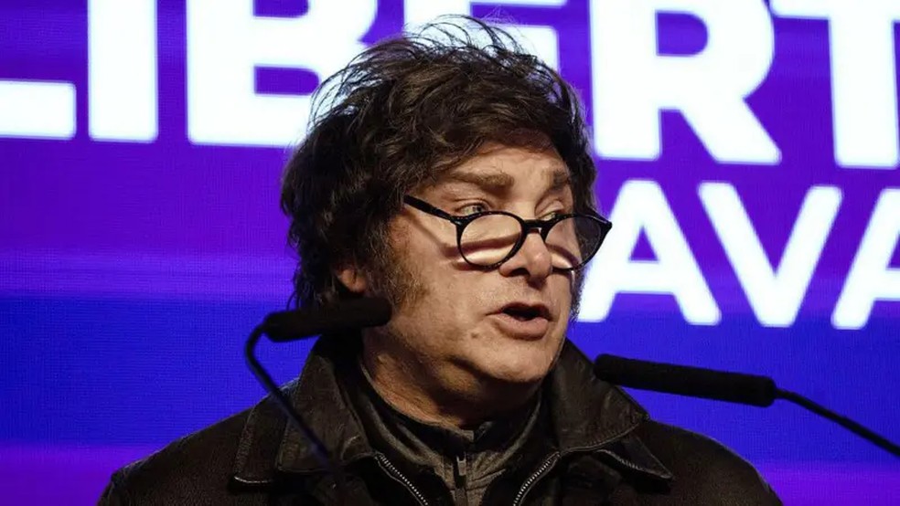 Presidente Javier Milei — Foto: Getty Images via BBC