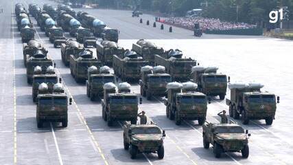 China revela mísseis nucleares intercontinentais em desfile militar