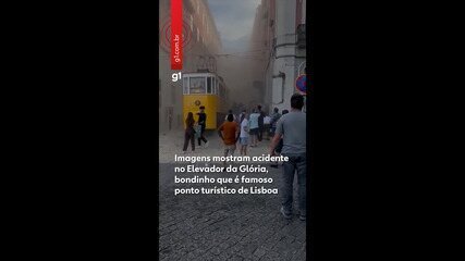 Imagens mostram acidente no Elevador da Glória, ponto turístico de Lisboa Imagens mostram acidente no Elevador da Glória, ponto turístico de Lisboa