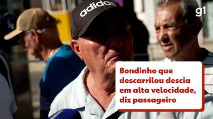 Bondinho que descarrilou descia em alta velocidade, diz passageiro Bondinho que descarrilou descia em alta velocidade, diz passageiro