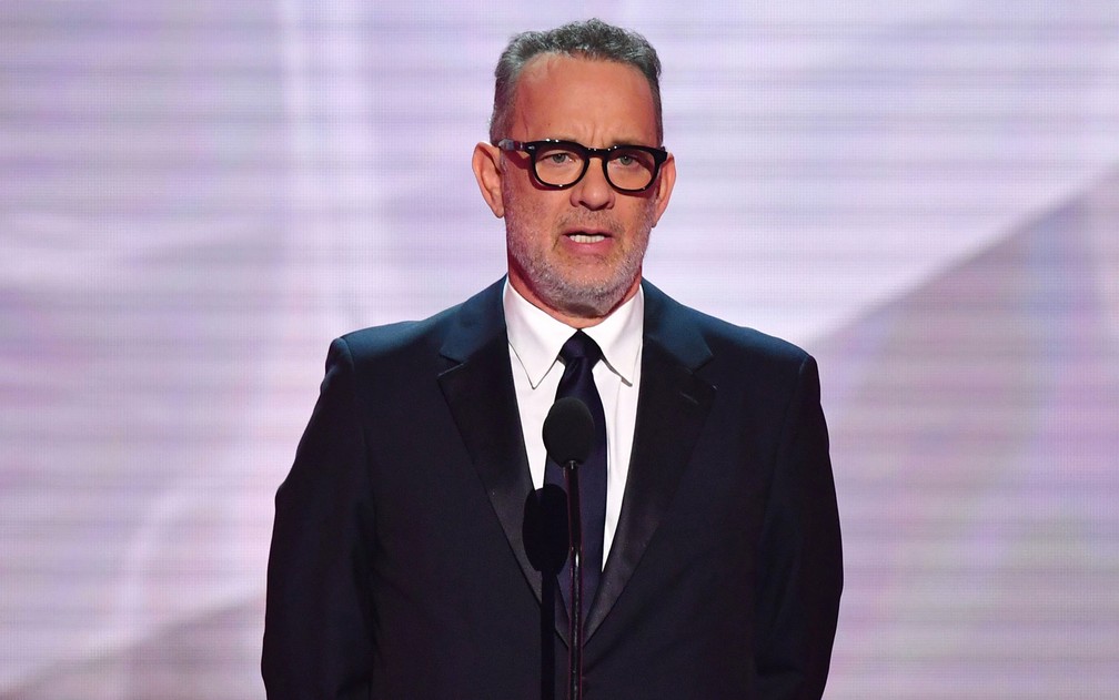 O ator Tom Hanks durante o 25th Annual Screen Actors Guild Awards, em Los Angeles, no dia 27 de janeiro de 2019 — Foto: Frederic J. Brown/AFP 