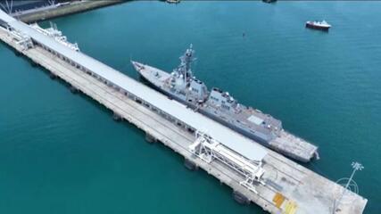 Jatos militares da Venezuela sobrevoam navio de guerra dos EUA no Caribe