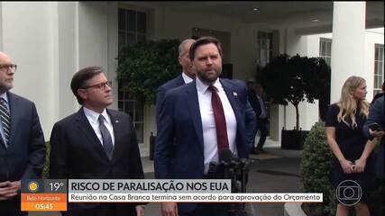 Risco de paralisação nos EUA: reunião na Casa Branca termina sem acordo para aprovação do Orçamento