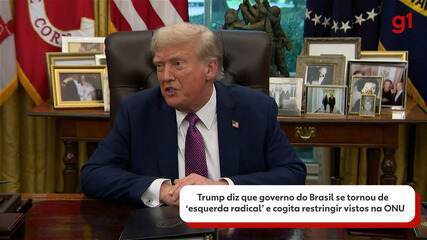 Trump diz que governo do Brasil se tornou de 'esquerda radical' e cogita restringir vistos Trump diz que governo do Brasil se tornou de 'esquerda radical' e cogita restringir vistos