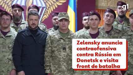 Zelensky anuncia contraofensiva contra Rússia em Donetsk e visita front de batalha