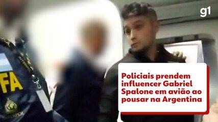 Policiais prendem influencer Gabriel Spalone em avião ao pousar na Argentina