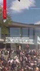 Vídeo mostra pessoa em telhado após Charlie Kirk ser baleado Vídeo mostra pessoa em telhado após Charlie Kirk ser baleado