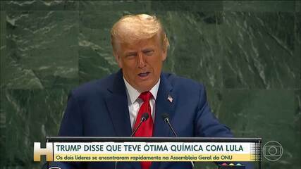 Depois de rápido encontro, Trump diz que teve "ótima química" com Lula