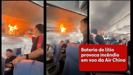 Bateria de lítio provoca incêndio em voo da Air China e avião faz pouso de emergência