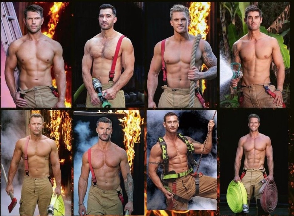 Calendário dos bombeiros australianos, 2026 — Foto: Reprodução/Australian Firefighters Calendar