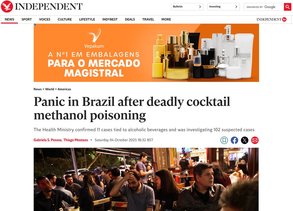 The Independent — Foto: The Independent/Reprodução