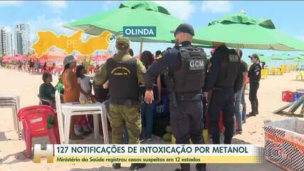 Suspeita de intoxicação por metanol: Saúde notificou 127 casos em 12 estados