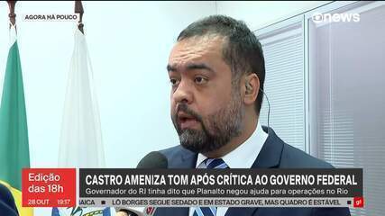 Claudio Castro ameniza tom das críticas ao governo federal sobre operação no Rio