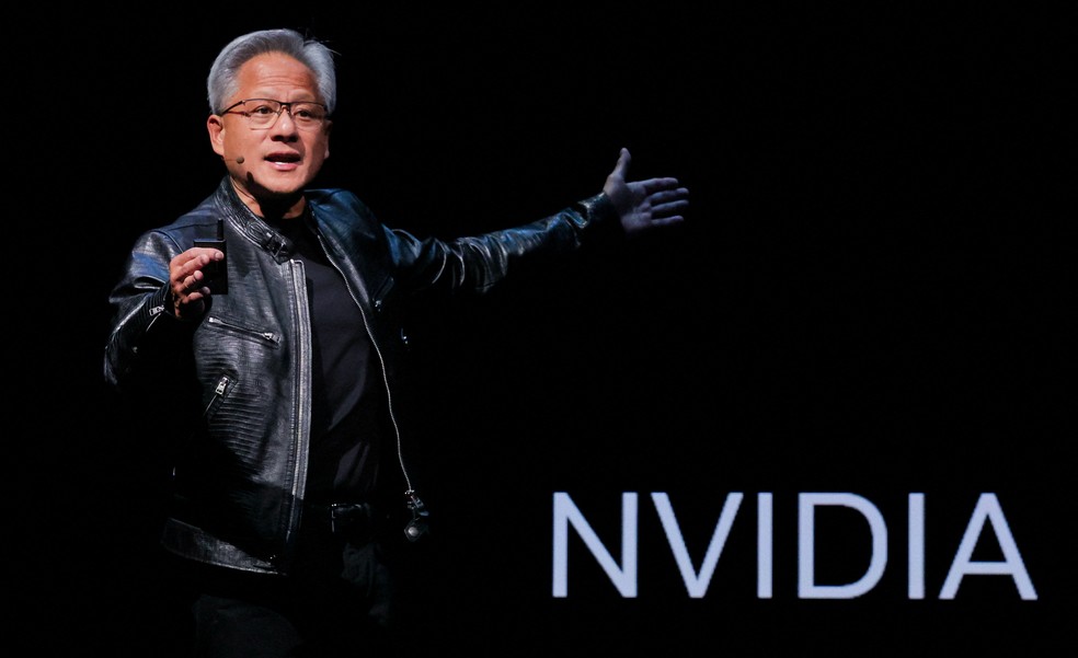 Jensen Huang, CEO da Nvidia, durante feira em Taiwan em junho de 2024 — Foto: REUTERS/Ann Wang/File Photo