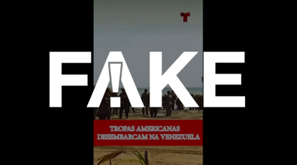 É #FAKE que vídeo mostre tropas americanas desembarcando na Venezuela; registro é em Porto Rico — Foto: Reprodução