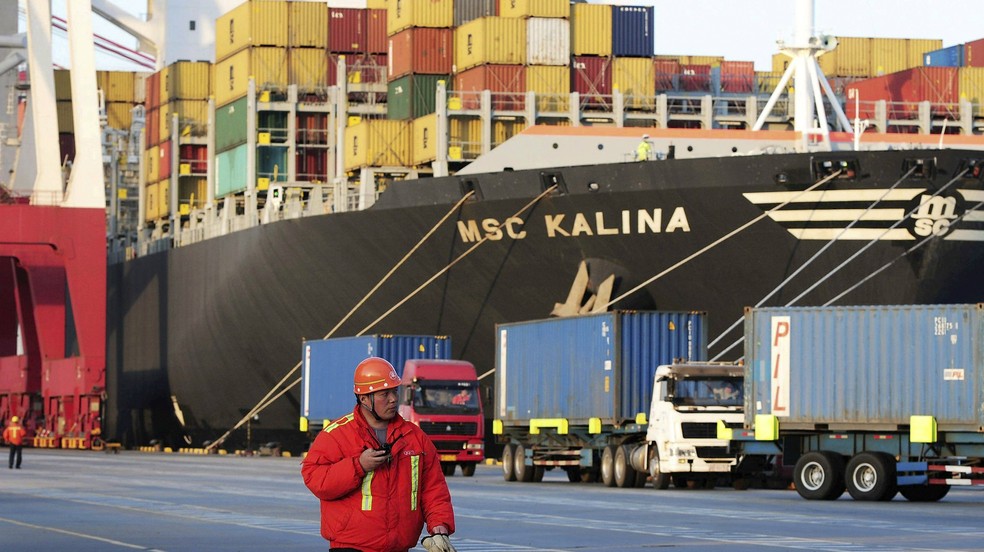 Economia da China desacelera com guerra comercial e demanda fraca destaca riscos estruturais — Foto: AP Photo