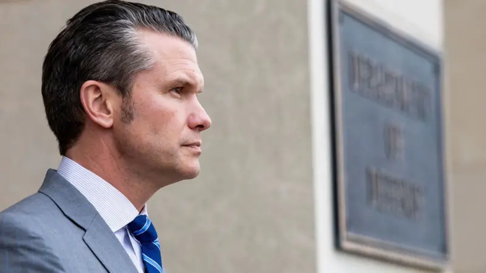 O secretário de Defesa dos EUA, Pete Hegseth — Foto: EPA-EFE/REX/Shutterstock