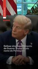 Trump assina ordem para mudar nome do Pentágono para 'Departamento de Guerra'