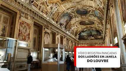 Exclusivo: vídeo de brasileira registra pancadas dos ladrões na janela do Museu do Louvre