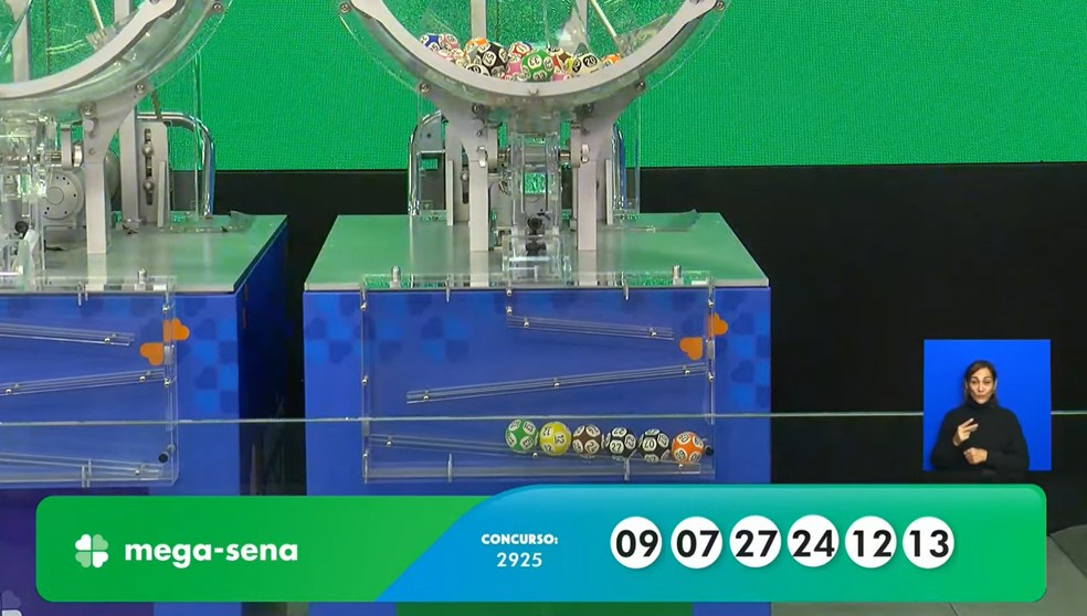 Concurso 2.925 da Mega-Sena — Foto: Caixa / Reprodução
