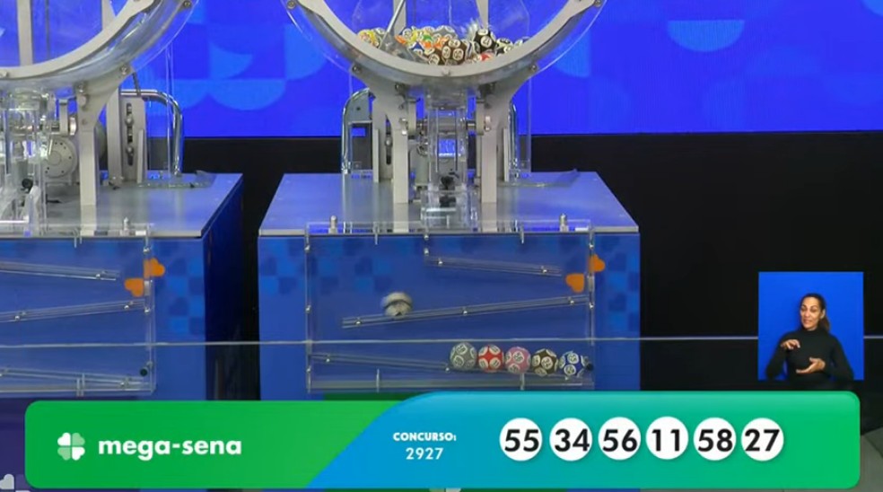 Mega-Sena, concurso 2.927 — Foto: Reprodução/Caixa