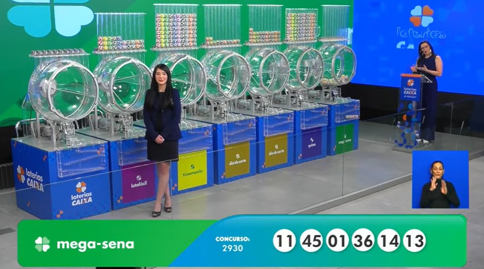 concurso 2.930 da Mega-Sena — Foto: Caixa / Reprodução