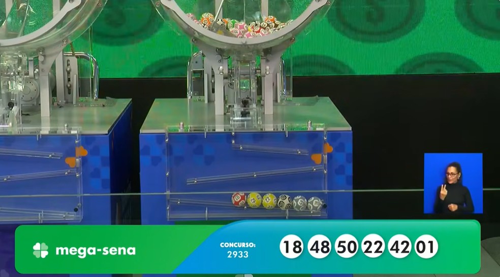 Concurso 2.933 da Mega-Sena — Foto: Caixa / Reprodução