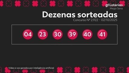 G1 | Loterias - Mega-Sena 2922