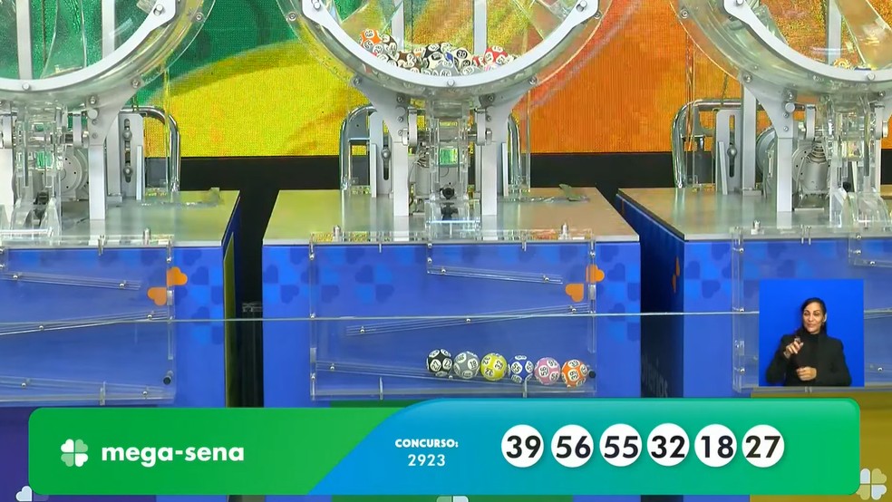 Resultado da Mega-Sena concurso 2923 — Foto: Reprodução/Caixa