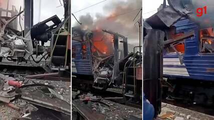 Ataque russo atinge trem com passageiros na Ucrânia