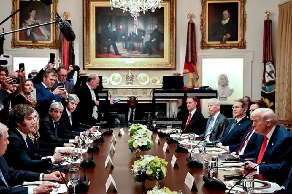 Para Washington, o apoio financeiro à Argentina atende a 'interesses estratégicos' dos Estados Unidos. — Foto: Bloomberg/Getty Images via BBC