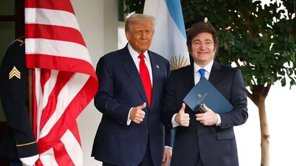 Auxílio de Trump a Milei põe à prova influência dos EUA nas eleições argentinas? — Foto: Getty Images via BBC