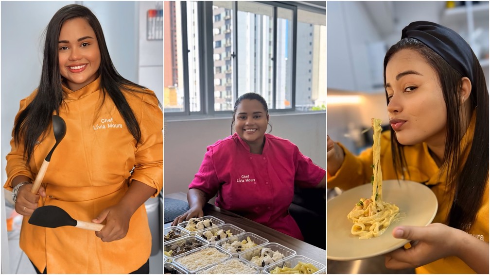 A personal chef Lívia Moura, natural de Recife (PE), tem faturamento médio mensal de R$ 25 mil. — Foto: Arquivo Pessoal/Reprodução Redes Sociais