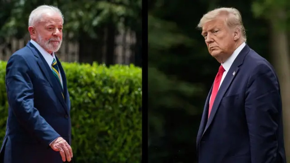Montagem com fotos dos presidentes do Brasil, Luiz Inácio Lula da Silva, e dos Estados Unidos, Donald Trump — Foto: Getty Images/BBC