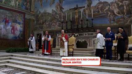 Papa e rei Charles III rezam juntos no 1º ato de líderes das Igrejas Católica e Anglicana