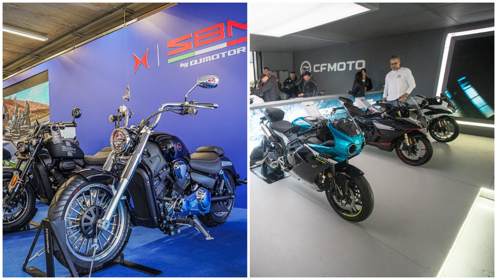 Novas motos chinesas da CFMoto e SBM (Shineray) — Foto: g1