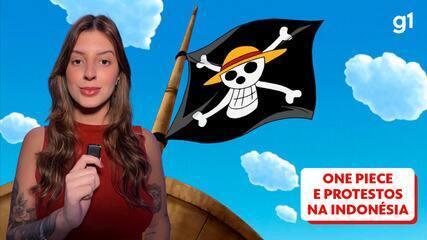 Bandeira pirata de 'One Piece' vira símbolo de protesto na Indonésia
