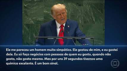 Donald Trump comenta encontro com Lula na ONU