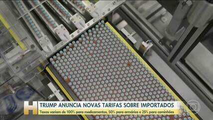Trump anuncia novas tarifas sobre produzidos fabricados em outros países