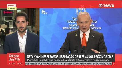 Netanyahu espera retorno de todos os reféns israelenses retidos em Gaza 'nos próximos dias'