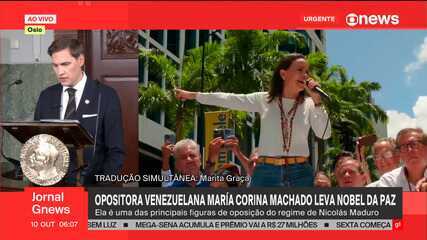 María Corina Machado leva Nobel da Paz 2025
