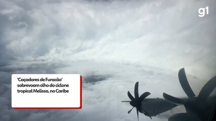 'Caçadores de Furacão' sobrevoam olho do ciclone tropical Melissa, no Caribe